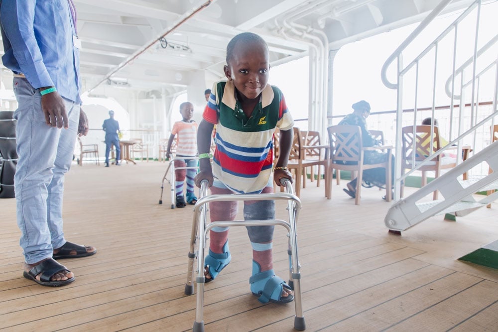 Child receiving care