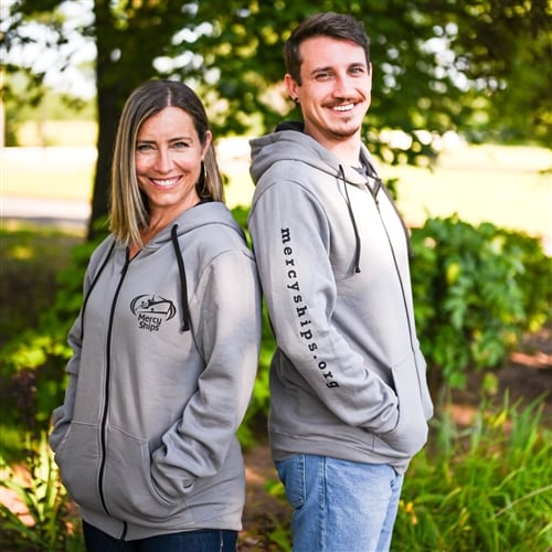 Grey Fleece Full-Zip Hoodie