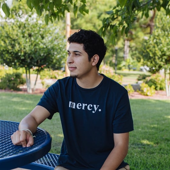 Mercy. T-Shirt Crew Neck - Image 2